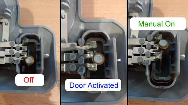 Light cluster switch positions
