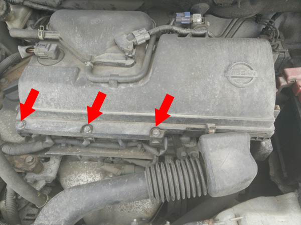 Remove front bolts from the top housing